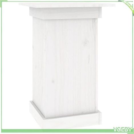 Support à fleurs - FAFEICY - 823630 - Bois de pin massif - Blanc - 40x40x60 cm (1/5)