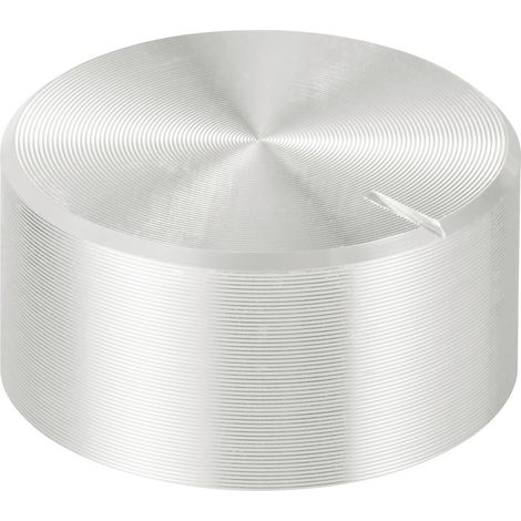 TRU COMPONENTS TC-11613828 Drehknopf mit Knopfmarkierung Silber (Ø x H) 20 mm x 10 mm Aluminium, Pl (1/3)