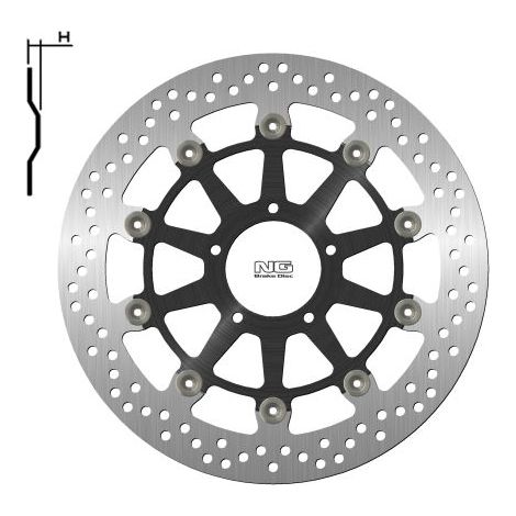 Disco de freno delantero flotante NG para Ducati 848/959/S4R, con centro de aluminio.