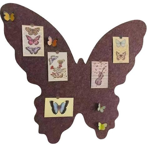 Set bestehend aus schmetterlingsförmigen Filz-Wandpinnwänden, Korktafel, faltbarer und selbstklebender Pinnwand (1/5)