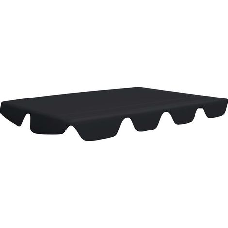 Toit de rechange de balançoire Style Moderne - Recouvrement de remplacement - Noir 150/130x70/105 cm Chic-601865 (1/5)