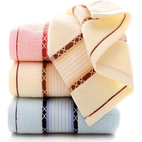 Lot de 3 serviettes de sport Qrity, 100 % coton, multifonctionnelles, ultra-absorbantes, pour la plage, le bain et les mains, 35 x 75 cm (1/5)