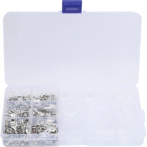 Kit 270 pièces connecteurs électriques à sertir, assortiment industriel cosse 2.8/4.8/6.3mm, accessoires câblage (1/5)