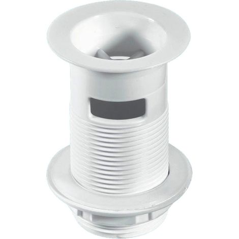 McAlpine W1C 1.25" Backnut Slotted White Plastic Basin Waste