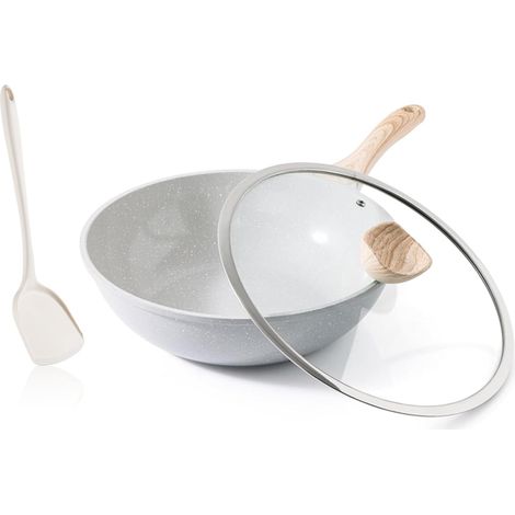 Ceramic Wok with Lid, 30 cm Nonstick Woks (1/5)