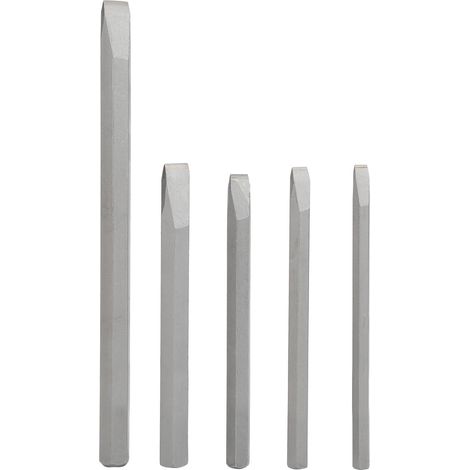 Ensemble de 5 ciseaux à bois en acier allié à tige droite, foret à ciment, outils de sculpture sur bois