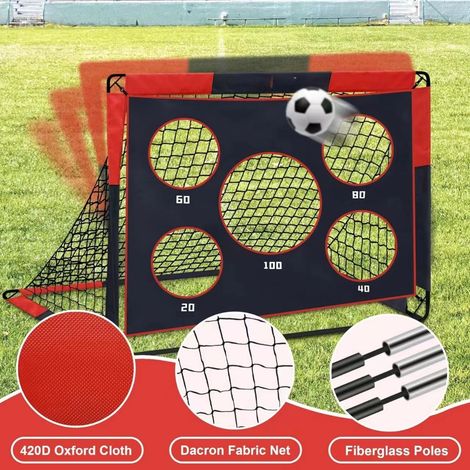 But de football 2 en 1 pliable pour le jardin, les enfants, avec sac de transport, pour l'intérieur et l'extérieur, pour jardin, parc, plage