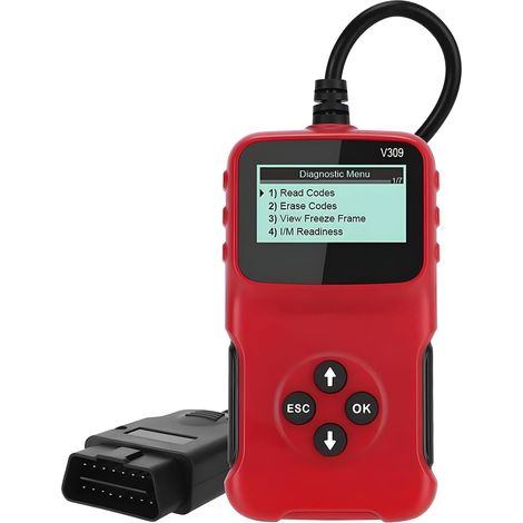 Outil de diagnostic, outil de diagnostic pour tous les systèmes OBD, scanner OBD2 pour voiture, outil de diagnostic automobile OBD2, lecteur de codes défauts moteur, détecteur de pannes OBD pour voitu (1/5)