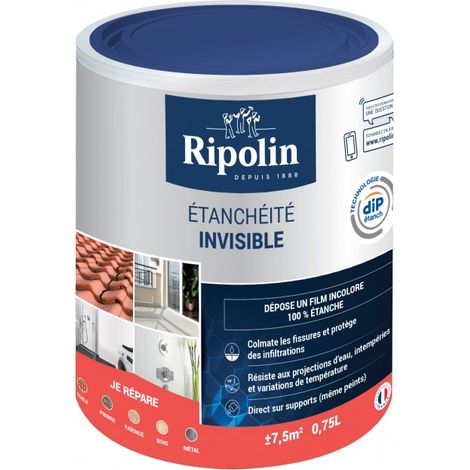 Ripolin – Revêtement d'étanchéité incolore 0,75 L – Imperméabilisant pour tous supports – Application intérieure/extérieure – Résistant aux intempéries et UV (1/5)