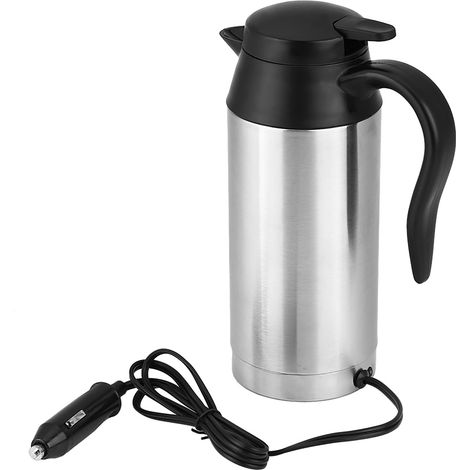 GARRYFIZH Tasse chauffante pour voiture, bouilloire électrique universelle de 750 ml avec fermeture sécurisée et bonne isolation pour voiture