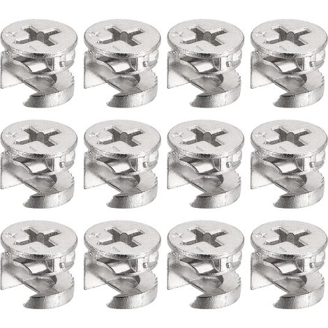 12 pièces Möbel Nockenverschlussmutter 11.65x9.8mm Gelenkverbinder Verriegelung Muttern Verbindung (1/5)