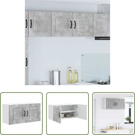 vidaXL Beton Grau -  Küchenschrank Kalmar Beton Grau 80 x 31 x 40 cm Holzwerkstoff