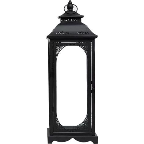 bougeoir rétro en fer résistant au vent. lanterne en métal et verre. bougeoir créatif et romantique (1/5)