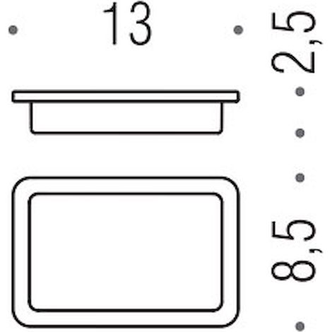 COLOMBO DESIGN Basic q b3751 porta sapone cromato codice prod: B37510-VAN