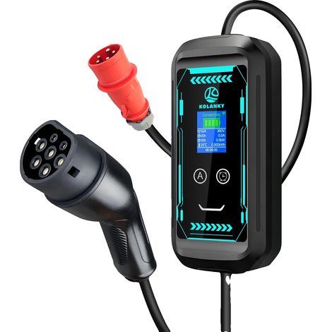 Tragbares EV-Ladegerät, umweltfreundlich, 10 m Kabellänge, 22KW Typ2 10M (1/2)