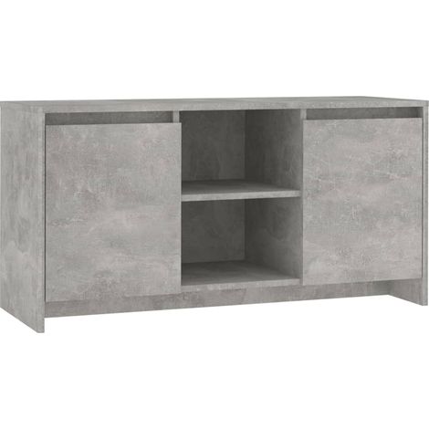 Mueble TV multimedia estantería para televisión buffet para televisión comedor salón dormitorio 102 x 37,5 x 52,5 cm madera contrachapada gris 020025612 (1/5)