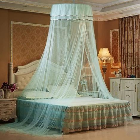 Moustiquaire Princesse Ciel de Lit Romantique Adolescent Ciel Lit Fille Décoration Chambre Enfant Dentelle Mosquito turquoise (1/4)