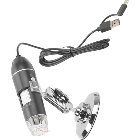 Microscope numérique sans fil 1600X portable USB HD avec support (1/5)