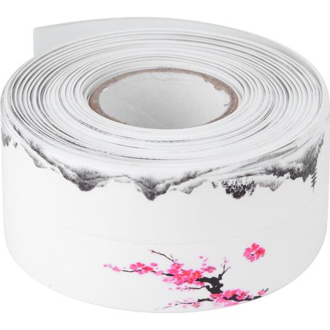 Bande d'étanchéité autocollante imperméable en PVC acrylique pour salle de bain et cuisine (1/5)