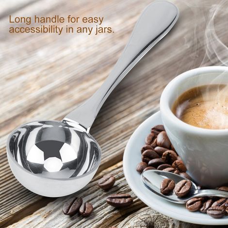 Messlöffel aus Edelstahl mit langem Griff für Tee und Kaffee, Esslöffel (15 ml) (1/5)