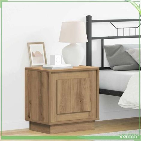 Table de chevet - Chêne artisanal - 2 pcs - Dimensions 44x34.5x45 cm - Design moderne (1/5)