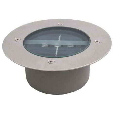 CHOYCLIT Solar-Außenleuchten, 4er-Pack mit 3 LED-Strahlern, Solar-Gartenleuchten, IP65 wasserdicht, dekorative Rasenleuchten für Wege, Terrassen, Gärten und Einfahrten (rund, kaltweiß) (1/5)