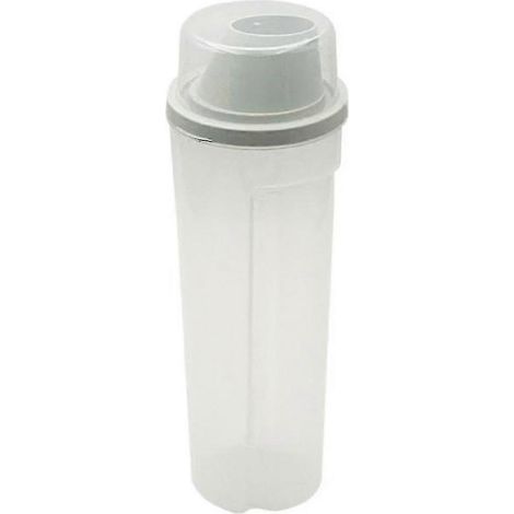 Boîte de rangement pour nouilles de cuisine avec verre doseur, bocal alimentaire en plastique résistant à l'humidité (gris) (1/5)