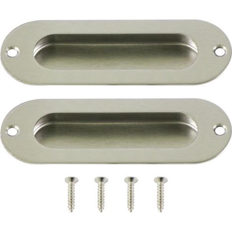 Lot de 2 poignées de porte coulissante encastrées Ulisem Poignées de porte coulissantes en acier inoxydable