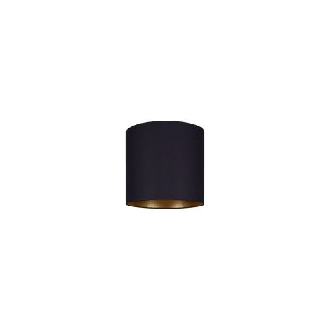 Abat-jour cylindre noir/or 16x17,5cm tissu E27 Nowodvorski BARREL