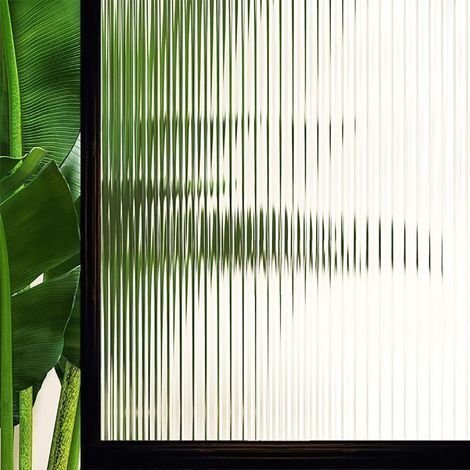 Película de Ventana Opaca Anti-Espía, Película Electrostática para Vidrio con Rayas Verticales, 45x200CM (1/5)