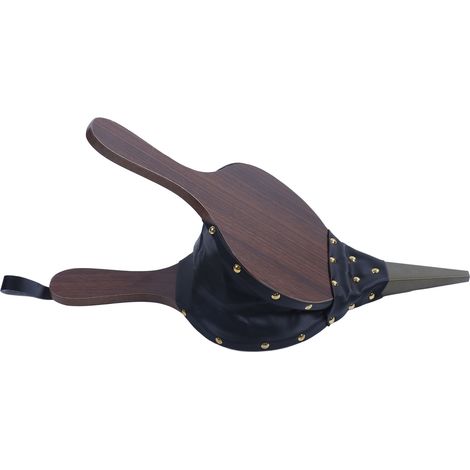 Soufflet de cheminée manuel en bois, outil pour foyer extérieur, cadeau idéal pour barbecue et grillades en plein air. (1/5)