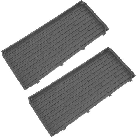 2 Pièces Panneaux Latéraux pour Jardinière Rectangulaire en Plastique Design et Gain de Place, Accessoires pour Pots à Plantes Extérieurs sur Balcons (1/5)