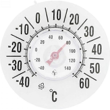 Thermomètre de fenêtre double usage intérieur/extérieur avec cadran rond et ventouse - Compatible avec les thermomètres de fenêtre de précision (1/5)