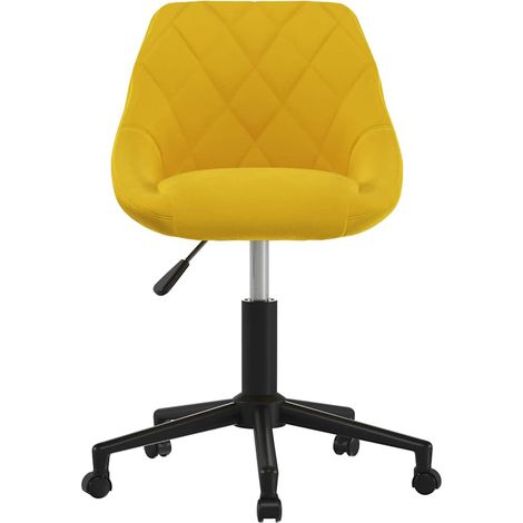 Maison Exclusive - Sedia da Pranzo Girevole Giallo Senape in Velluto (1/5)