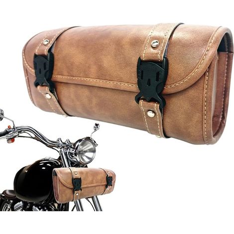Motorradtasche – Outdoor-Gepäckträger für Motorräder – Leder-Organizer (1/5)