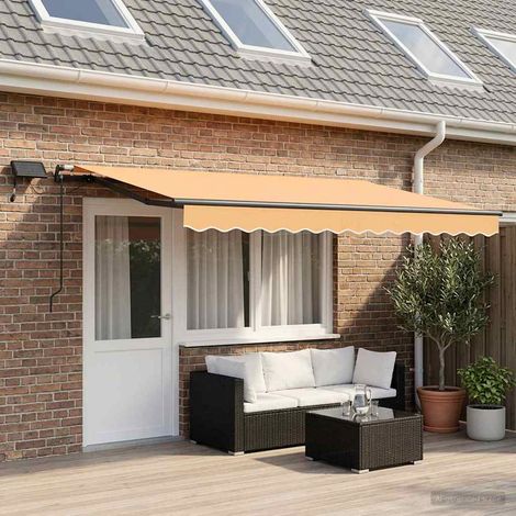 Teenpull – Ausziehbare Markise Sand 600 x 350 cm Stoff und Aluminium (1/5)