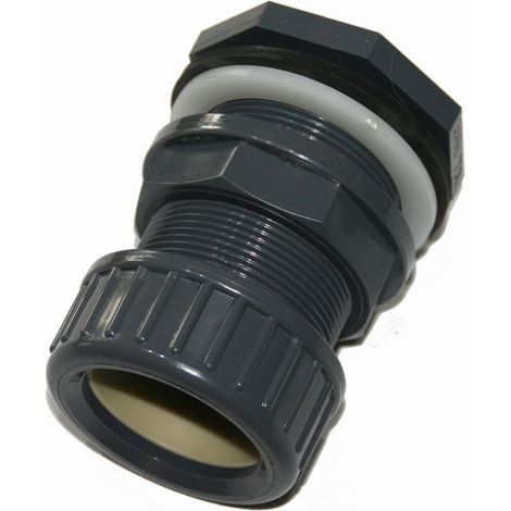 ø50 mm Traversée de paroi pvc + écrou de serrage - jardiboutique (1/5)
