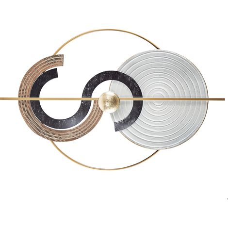 Decoración de pared de hierro metal irregular moderno horizontal multicolor Braga (1/5)