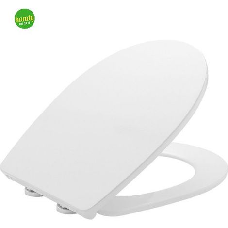 Gedy 40040200200 Topazio Sedile WC Universale con Chiusura Rallentata Soft Close e Sgancio Facile in Resine Termoindurenti Acciaio Inox e Nylon colore Bianco (1/2)