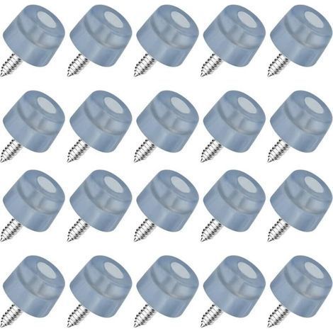 20 PCS Pieds de chaise en caoutchouc à visser 20 18 14mm Antidérapant pour meubles protection anti-vibration avec vis pour meubles armoires bureaux tables canapés (1/5)