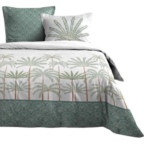 Housse de couette + taies 240x220cm Promenade sous les palmiers (1/2)