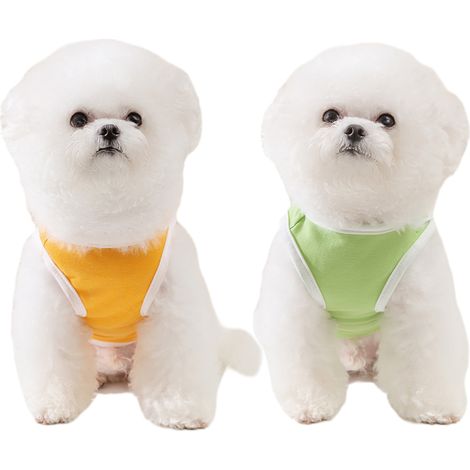2 pièces T-shirt d'été pour chien et chat, vêtement fruité respirant, jupe-sacoche pour petits chiens et chats, 4 tailles (1/5)