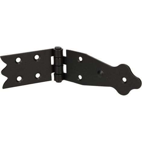 KOTARBAU Charnière pour caisses - 160 x 35 mm - Revêtement par poudre - Noir (1/5)