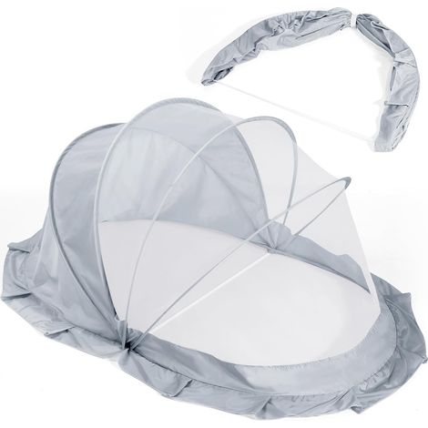Moustiquaire pliable pour lits avec voile occultant, tente moustiquaire portable pour bébé, compatible avec lits, berceaux, parcs et abris, idéale pour les voyages et le sommeil des enfants de 0 à 1 a (1/5)