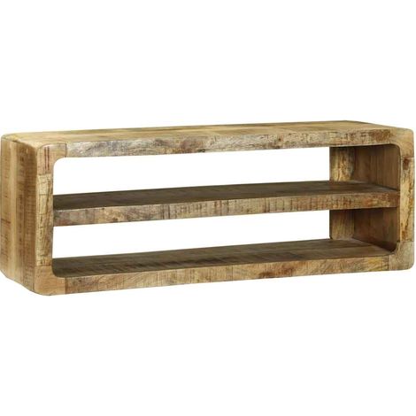 Meuble TV Banc TV Meuble de rangement - Marron 100 x 32 x 36 cm Bois de manguier massif fr2475 - Maison La Vie