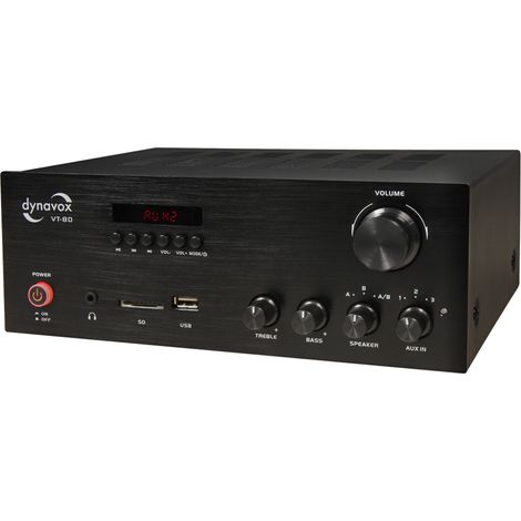 Amplificateur compact DYNAVOX VT-80, noir (1/3)