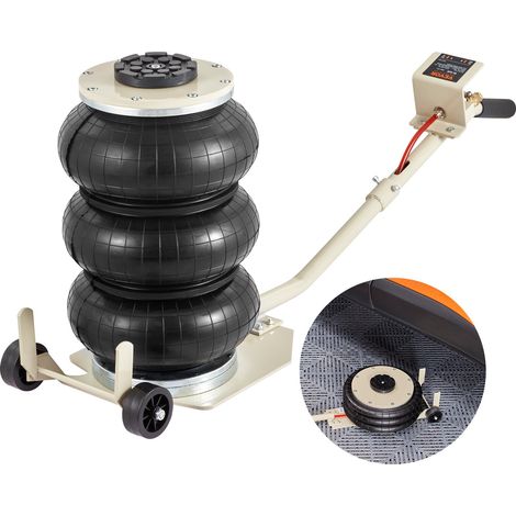 Cric Pneumatique 3 tonnes Plage 140-450 mm Cric de Levage Pneumatique 0,8-1,0 MPa Cric Gonflable 3 Coussins d’Air Levage Rapide Facile pour Réparation Entretien Voiture SUV Pickup Atelier Garage (1/5)