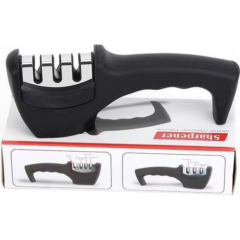 Affilacoltelli manuale a 3 livelli per lucidare, affilare e riparare coltelli da cucina, accessori per coltelli da cucina (1/5)