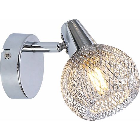 Applique murale chrome métal Loretto E14 40W Reality