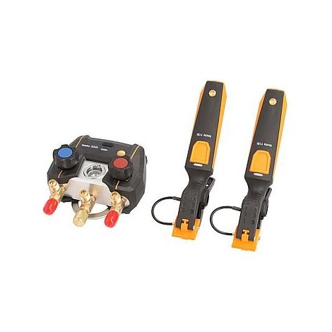 Manifold électronique Testo 550i Smart Set Bluetooth IP54 – Sondes de température sans fil – Pression max 60 bars – Filetage plomberie 1/4"